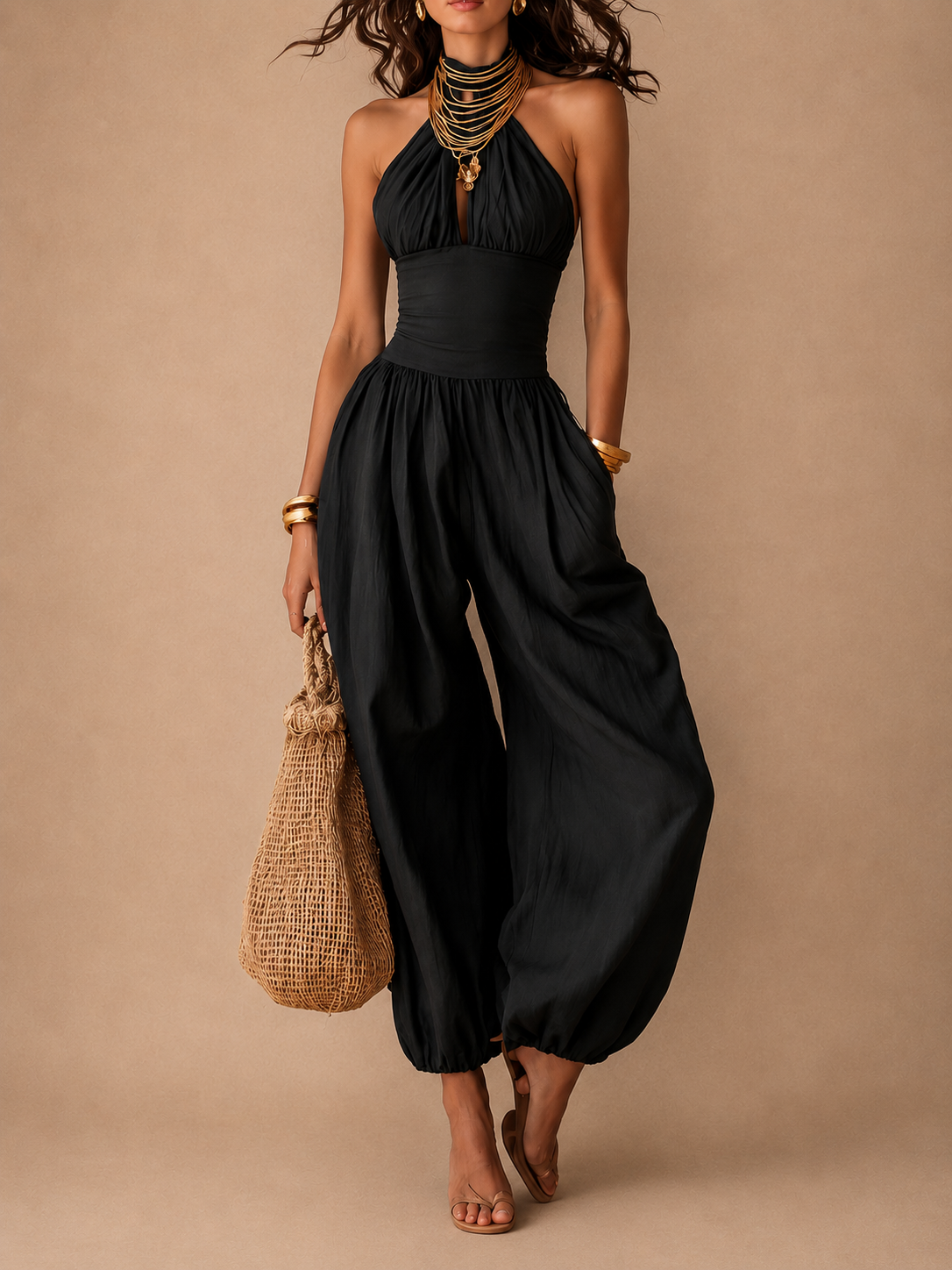 Danielle | Boho-halterneck-jumpsuit