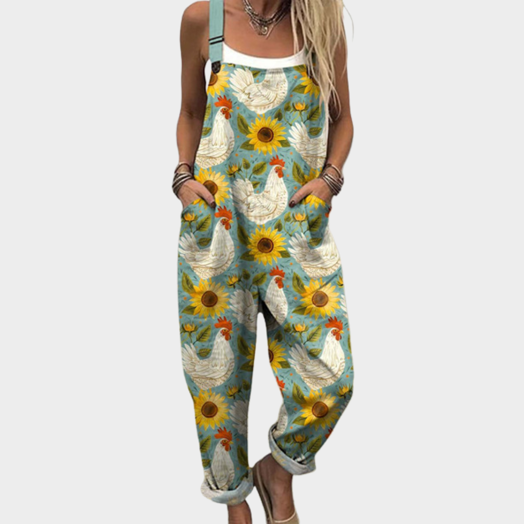 Behagelige dungarees med print