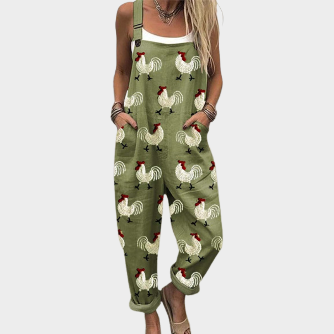 Behagelige dungarees med print