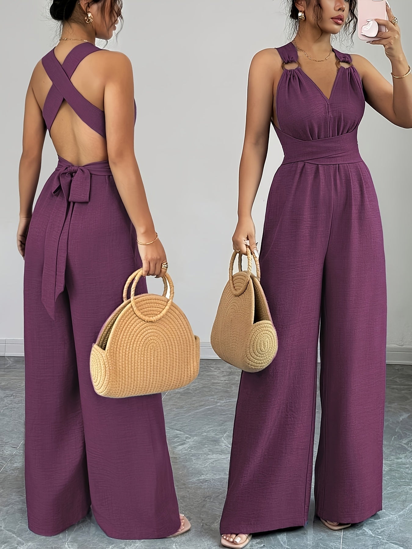 Emily | Elegant jumpsuit i hør og bomuld