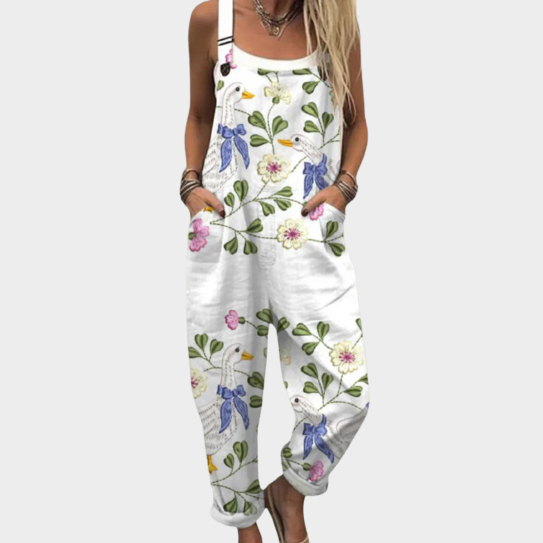 Behagelige dungarees med print