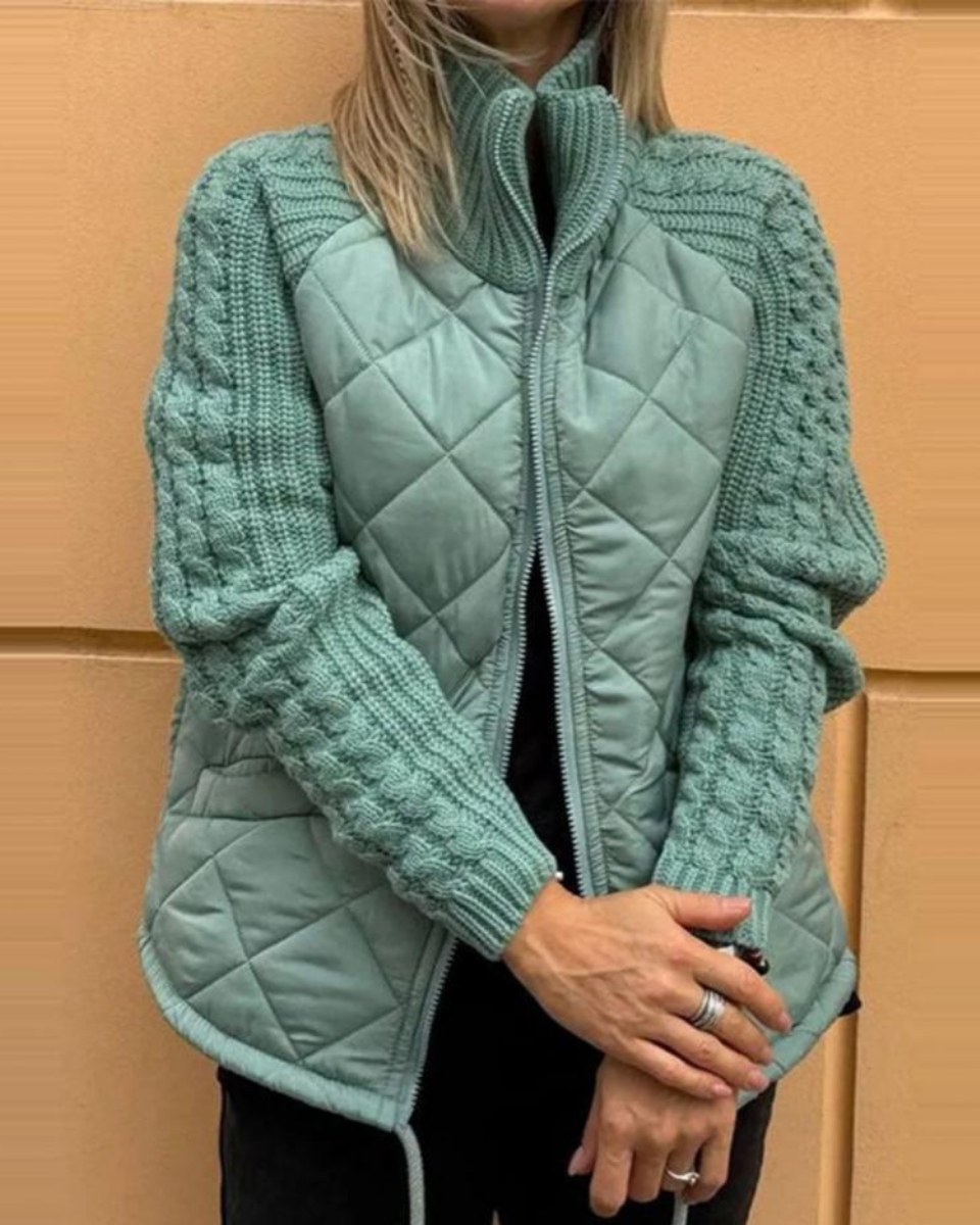 Victoria | Casual Strikket Fleecejakke