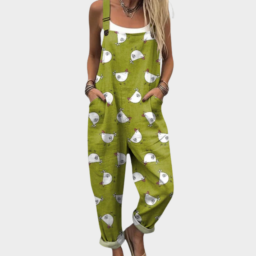 Behagelige dungarees med print