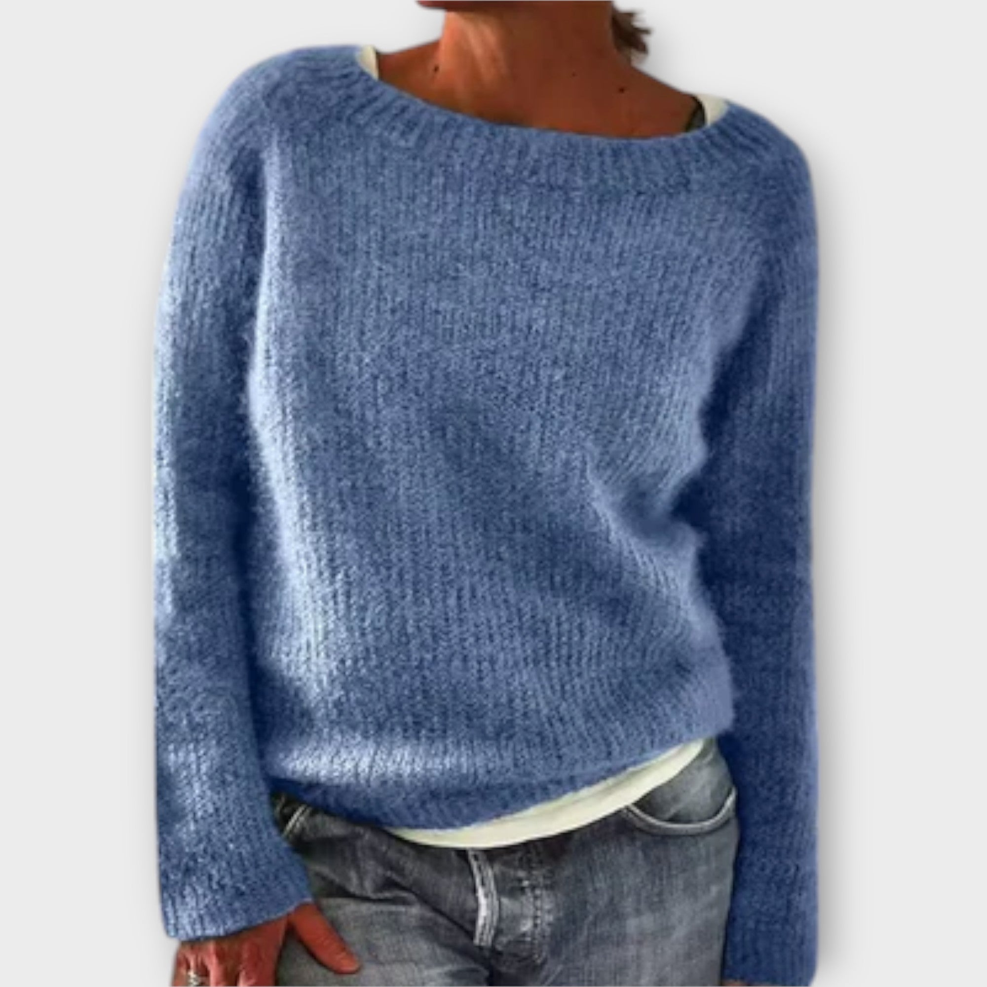 Elry™ - Blød ensfarvet strikpullover