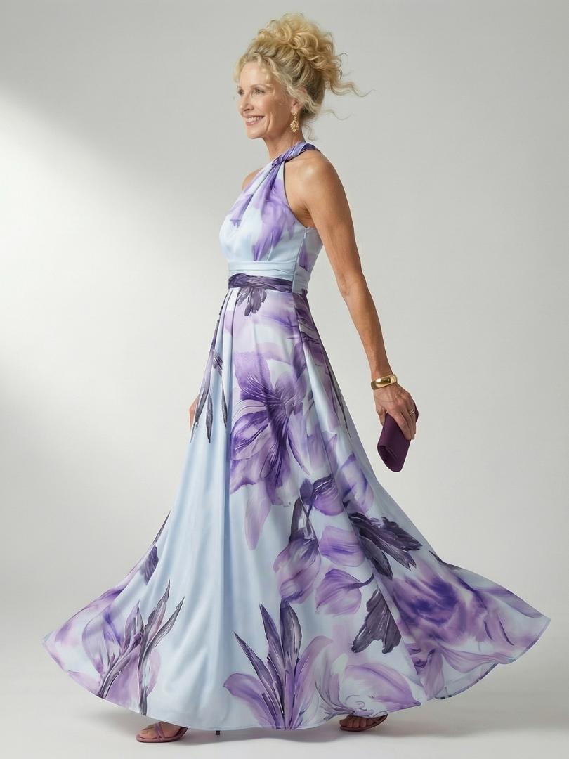 Amiel | Let, blomstret maxikjole