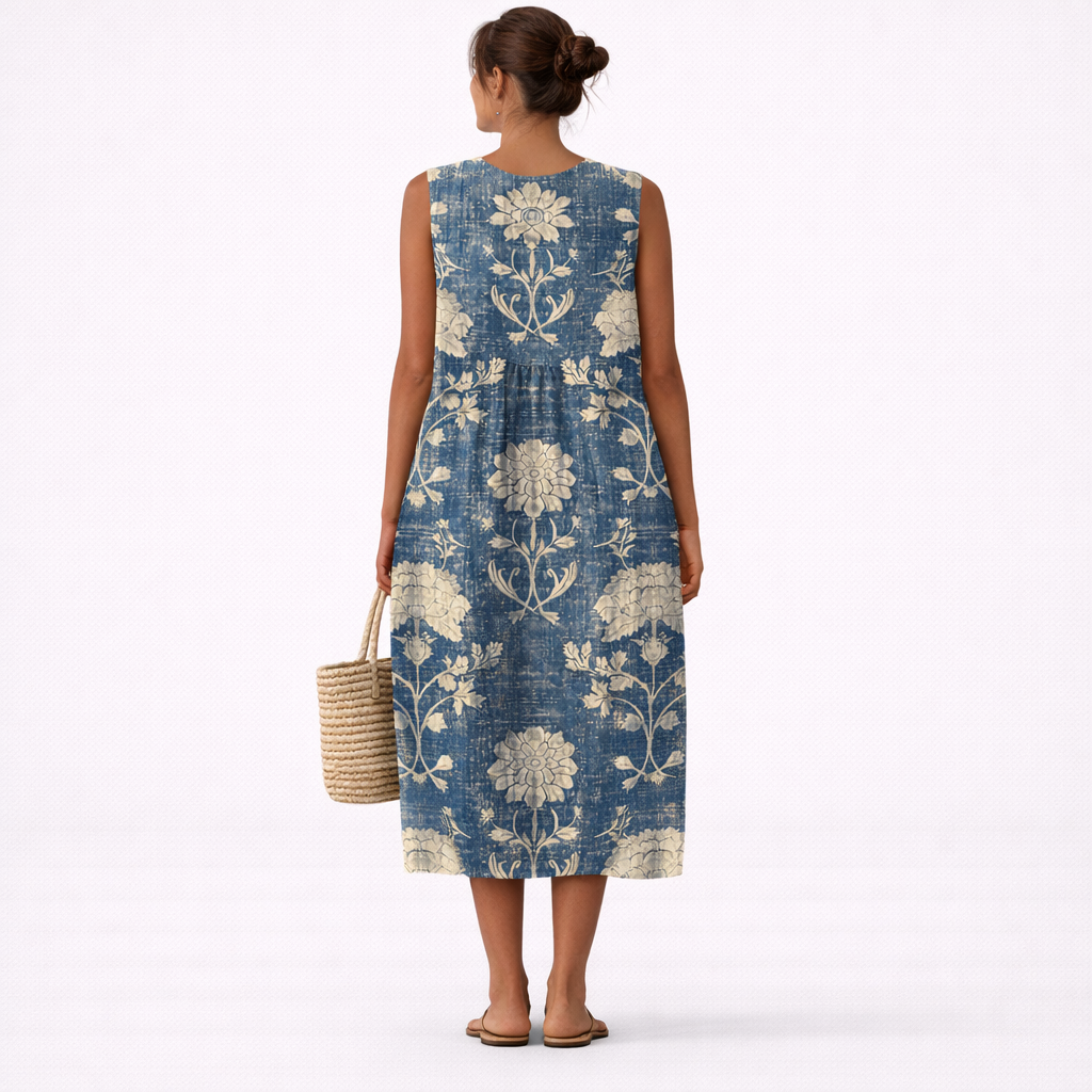 Aurora™ | Klassisk blomstret midi-kjole