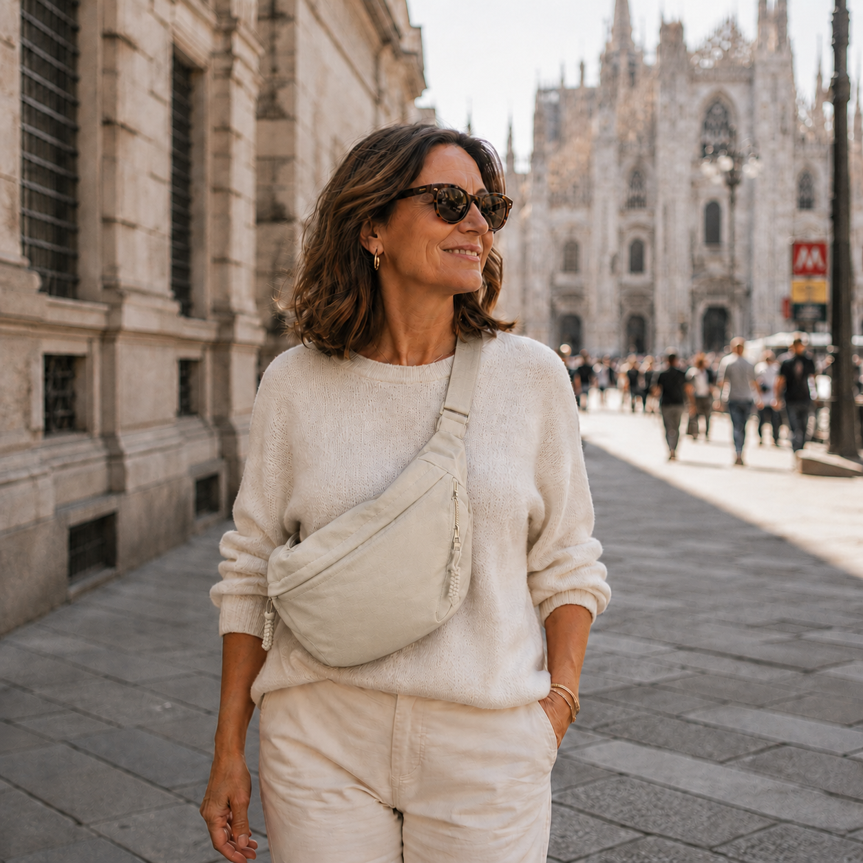 Elena | Beige skuldertaske