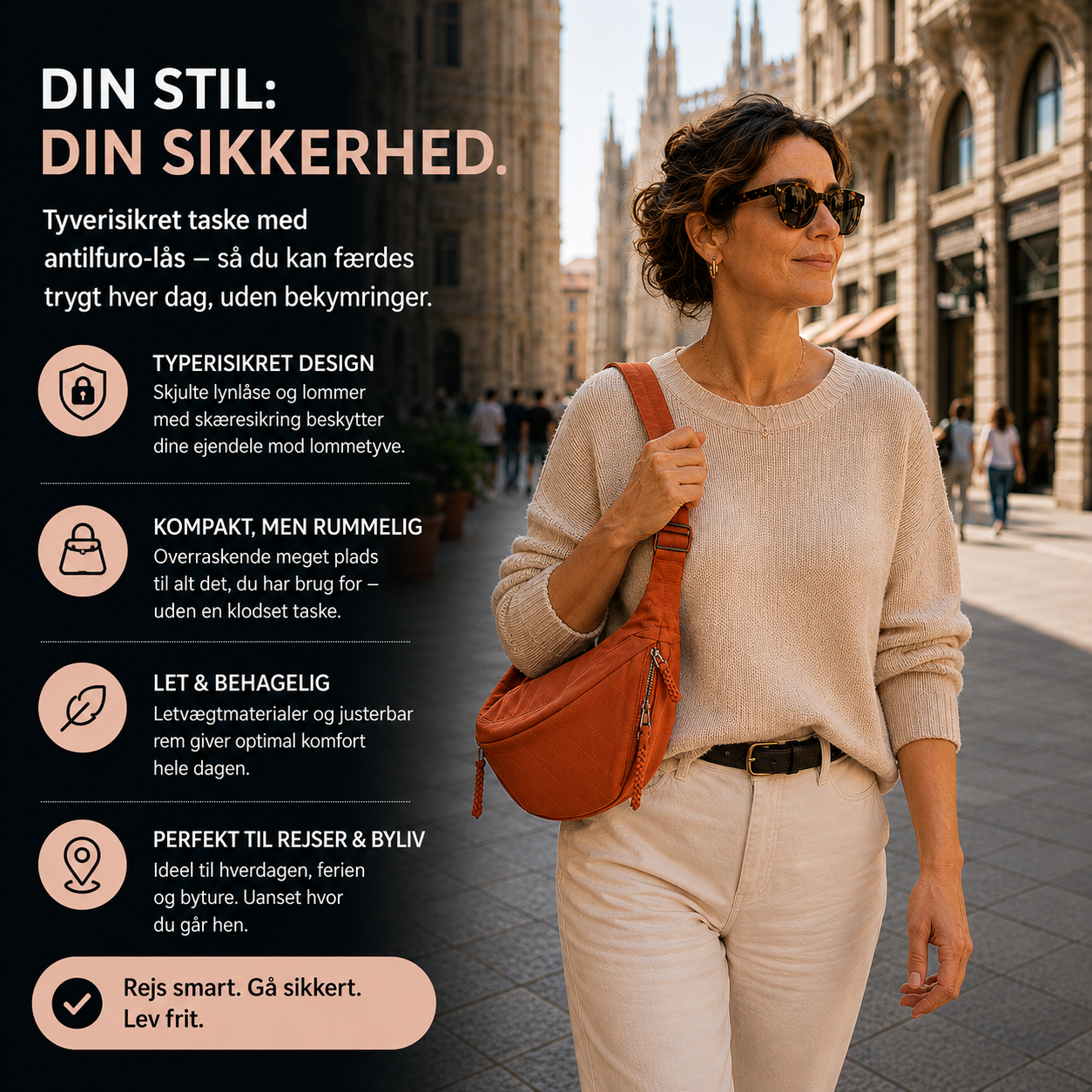 Gioia | Orange skuldertaske