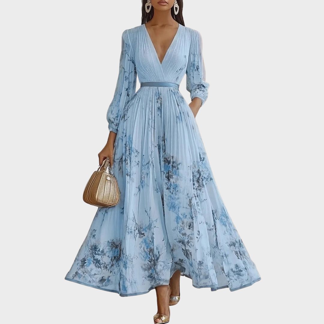 Rowella | Elegant plisseret maxikjole