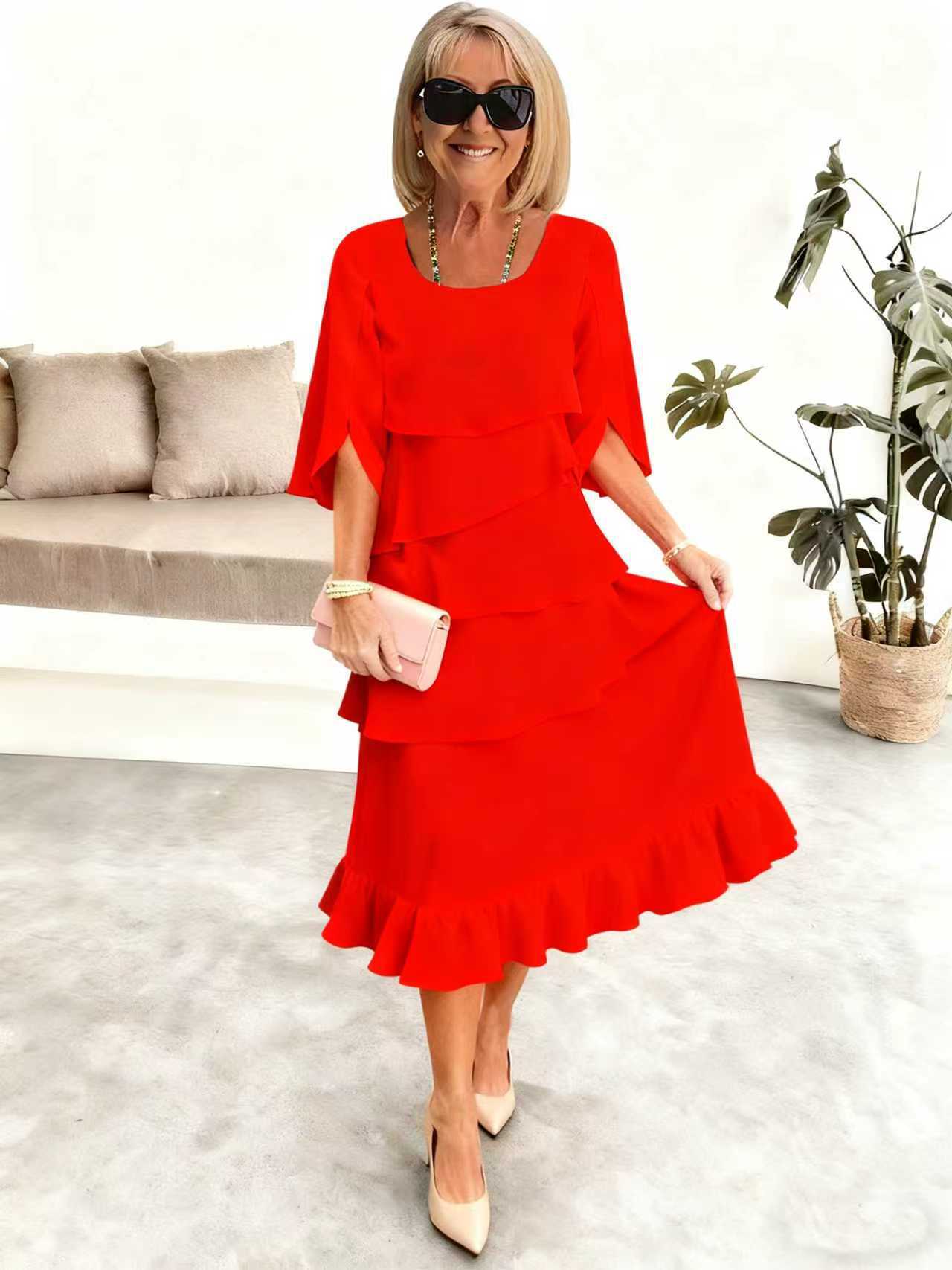 Marguerite™ — Elegant midi-kjole til kvinder