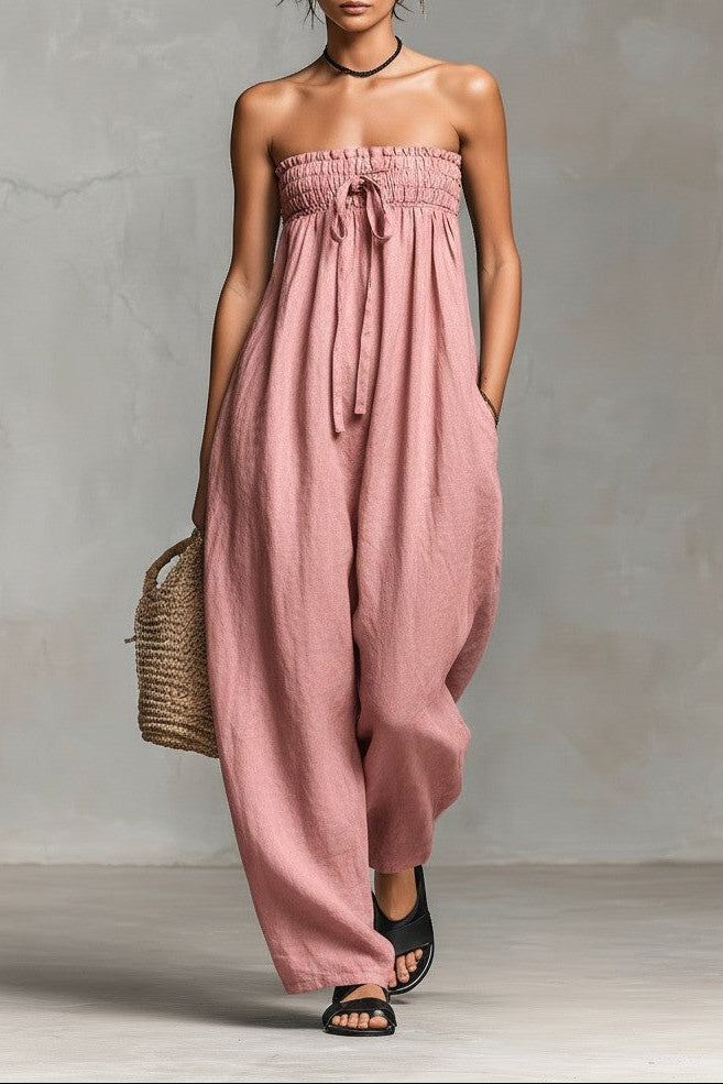 Nina | Elegant stropløs jumpsuit