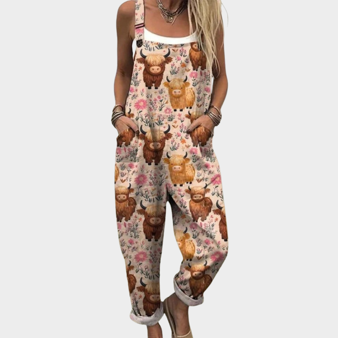 Behagelige dungarees med print