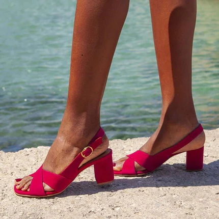Céleste – Sandaler med blokhæl og krydsremme