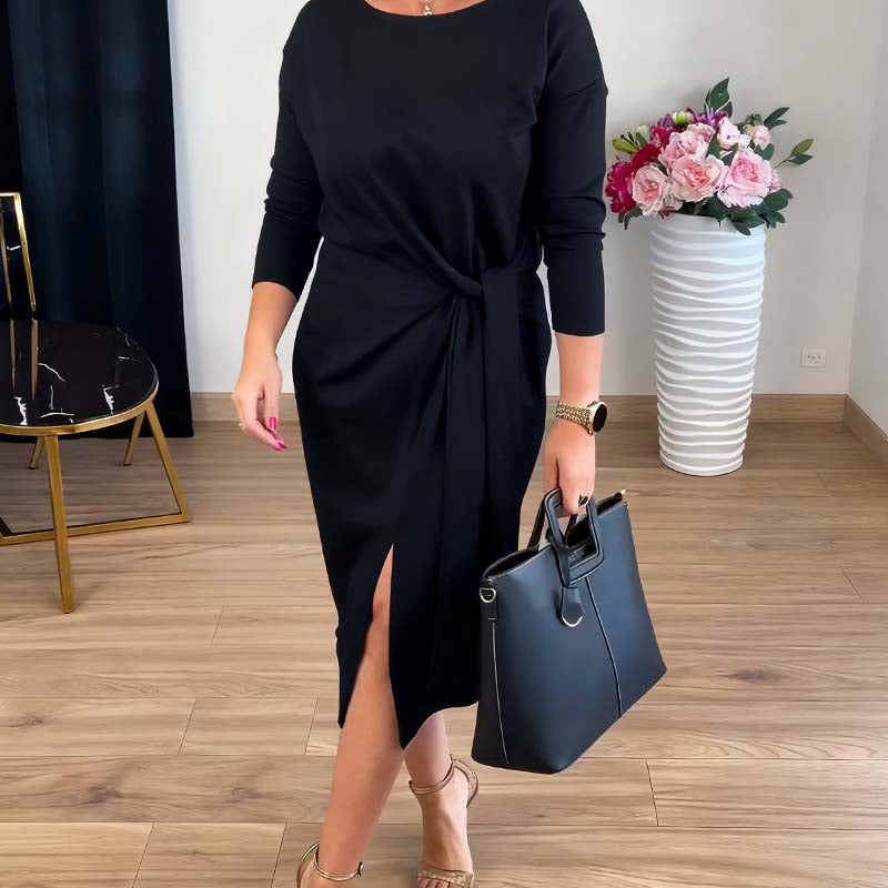 Seraphine – Elegant midikjole med bindedetalje