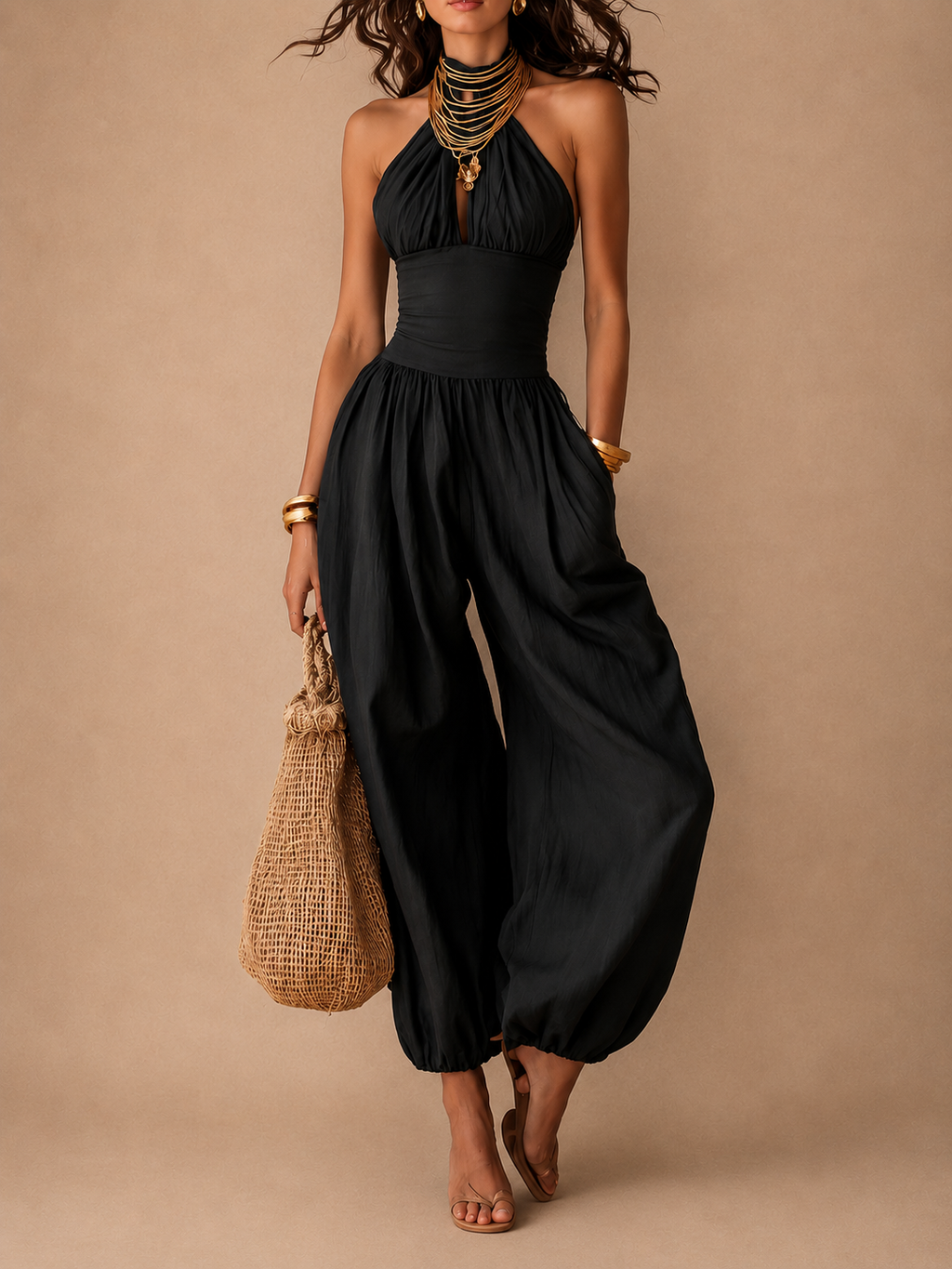 Danielle | Boho-halterneck-jumpsuit