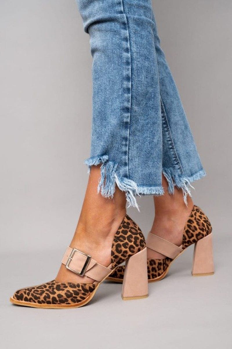 Ilana™ | Blokhæl med dristigt leopardprint