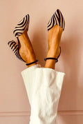 Keren™ | spidse hæle med zebraprint