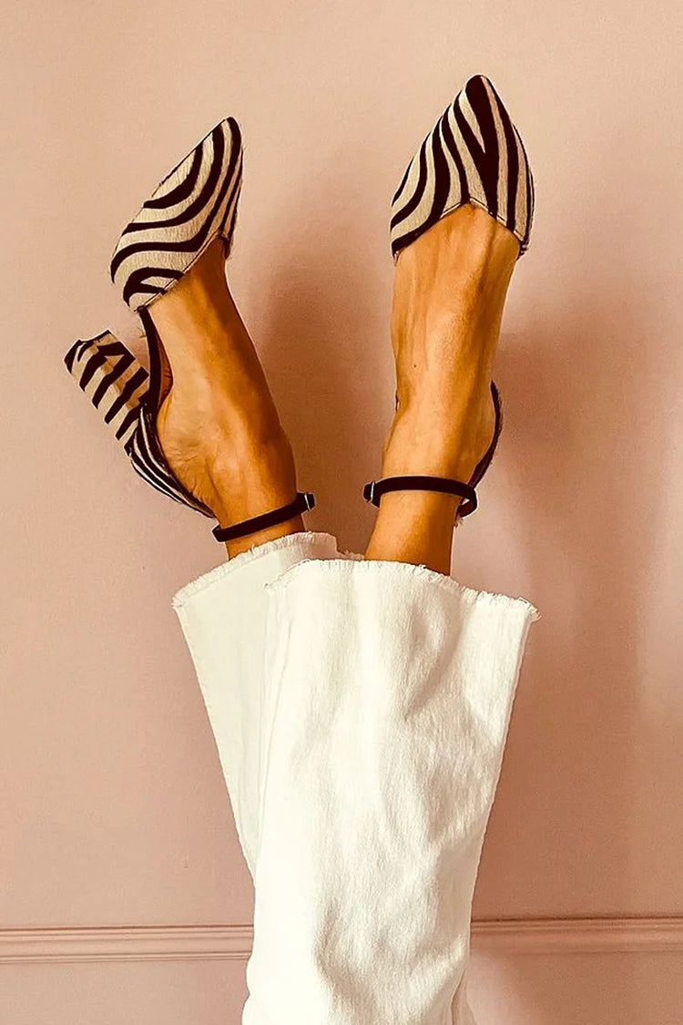 Keren™ | spidse hæle med zebraprint
