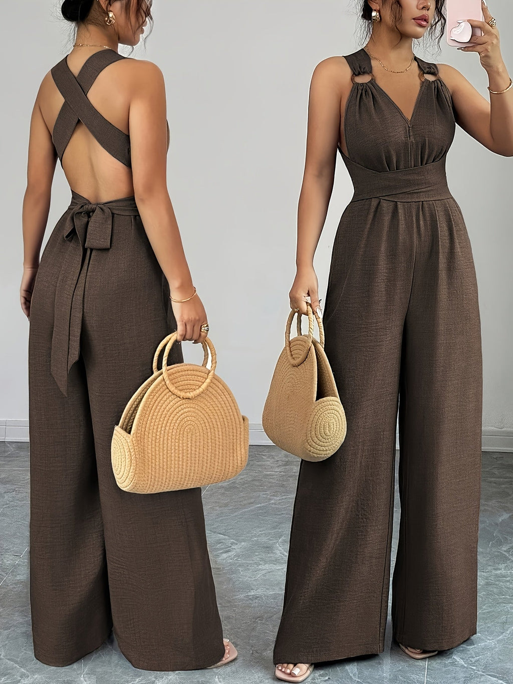 Emily | Elegant jumpsuit i hør og bomuld
