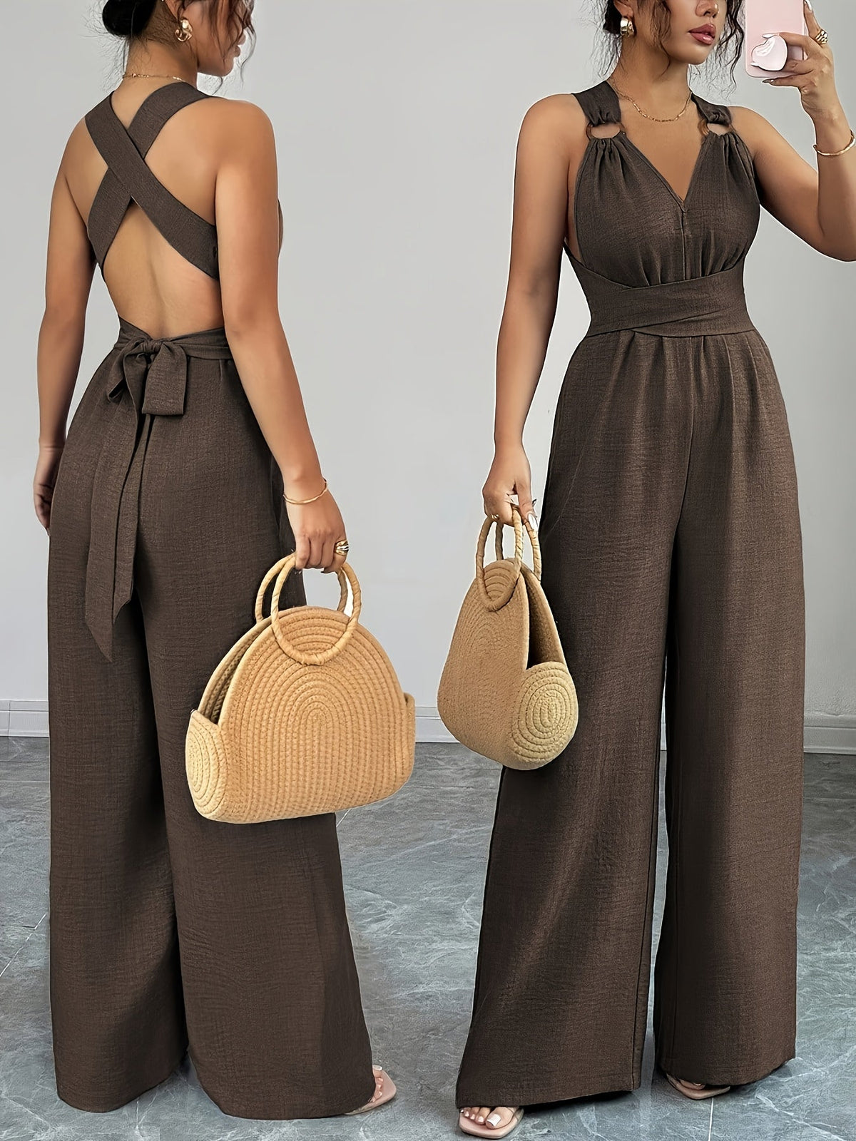 Emily | Elegant jumpsuit i hør og bomuld