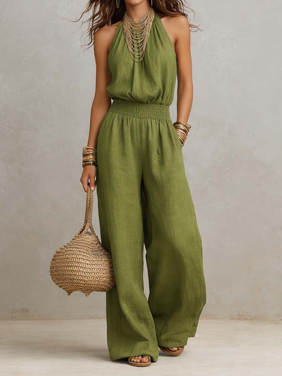 Valeria – Elegant jumpsuit med vide ben