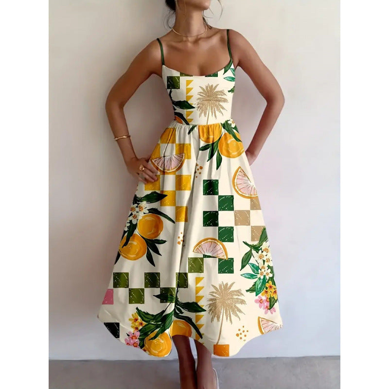 Liorabelle | Citrus Palm Midi-kjole