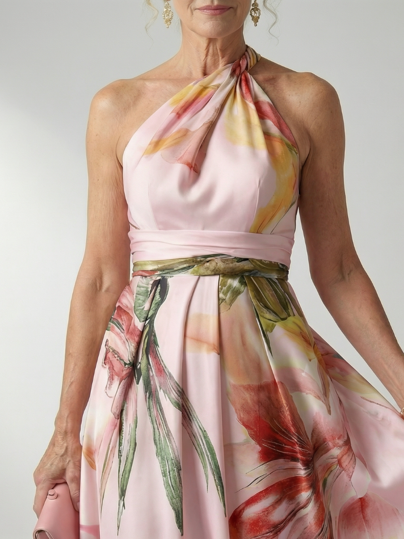Amiel | Let, blomstret maxikjole