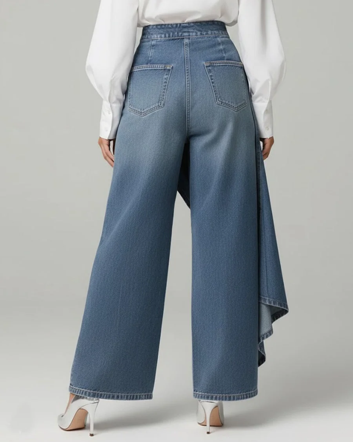 Audrey | Denim wrap-bukser