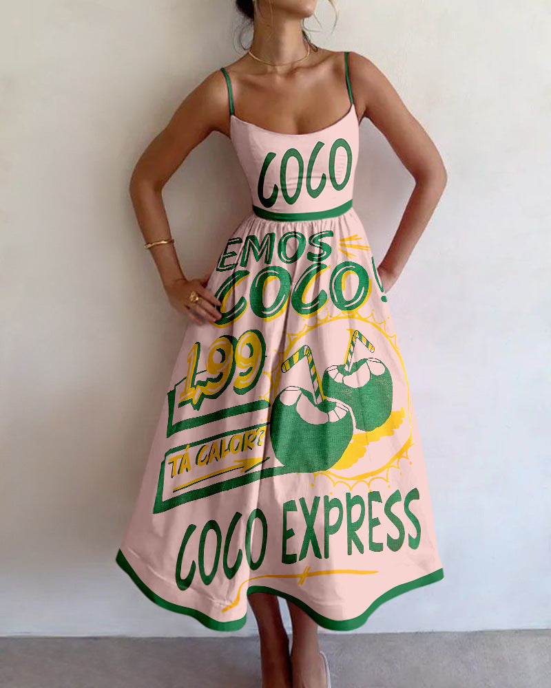 Tallulah | Tropical Market midi-kjole