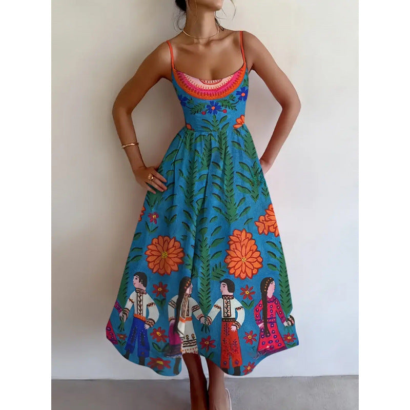 Velorina | Folk Garden Midi-kjole