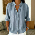 Nora – Casual bluse med plisserede detaljer