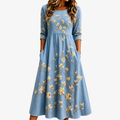 Midi-kjole med lommer – Bluebell Meadow