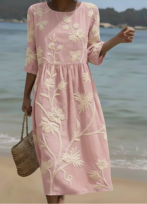 Phoebe | Pflanzen- und Blumendruck Midikleid