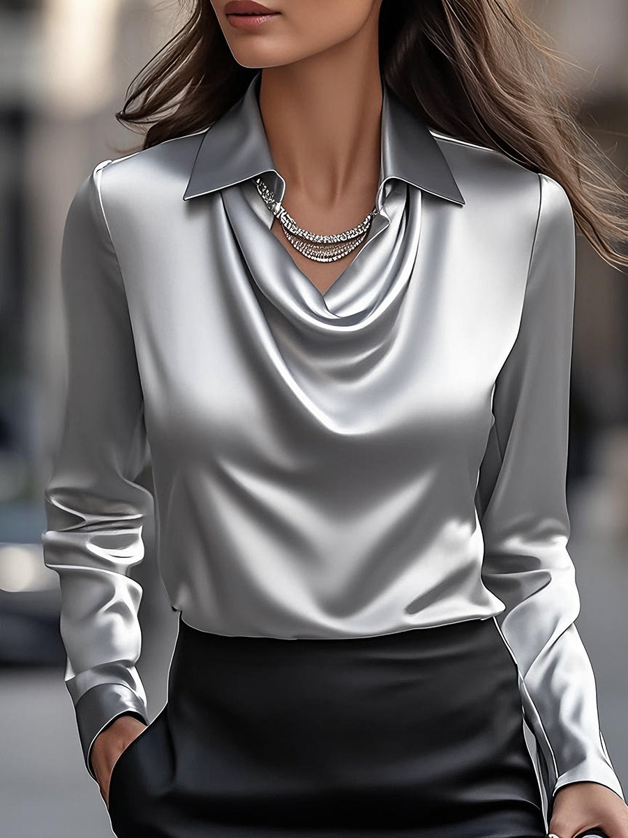 Vivienne | Elegant satinbluse