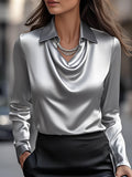 Vivienne | Elegant satinbluse