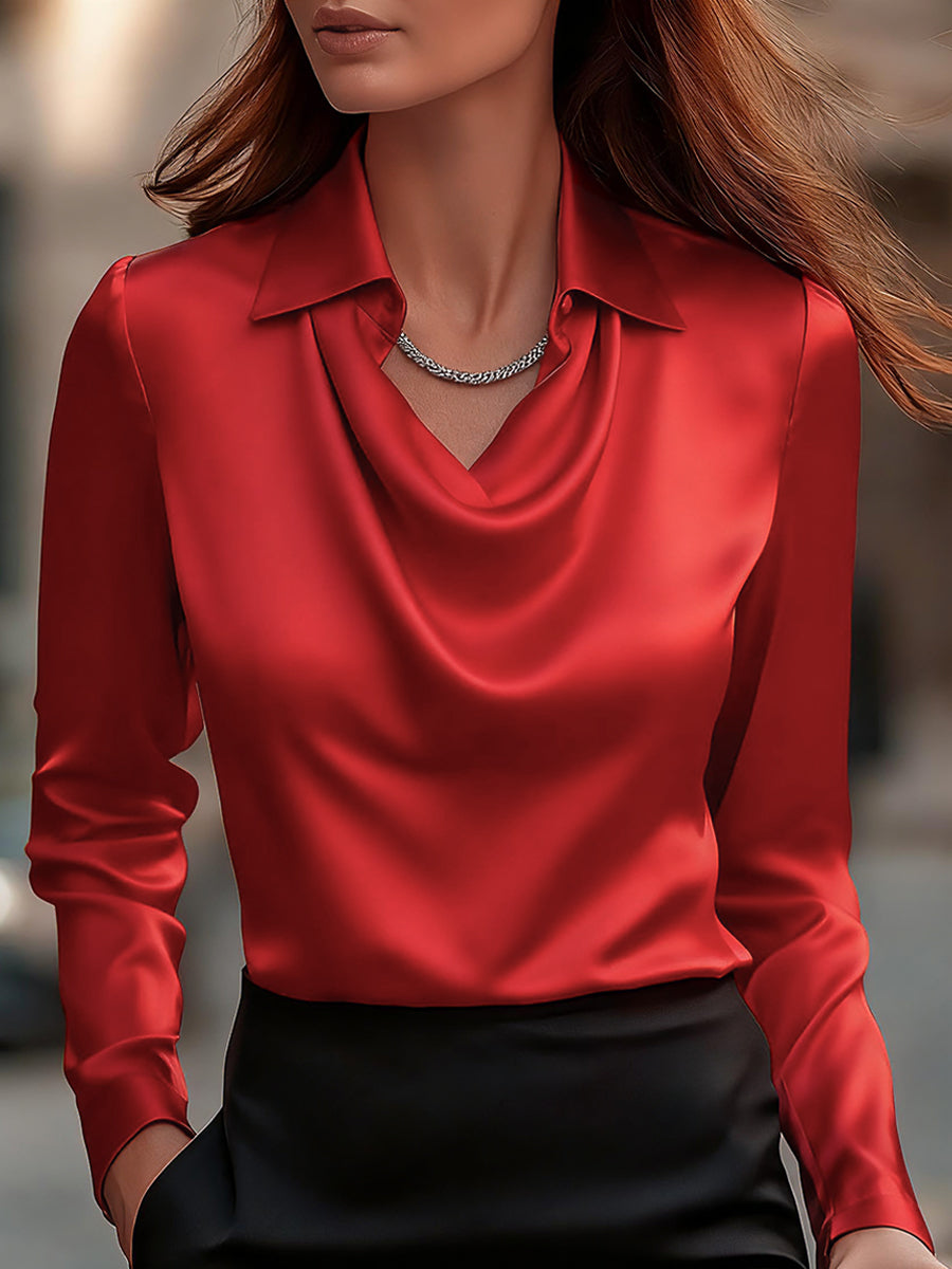 Vivienne | Elegant satinbluse