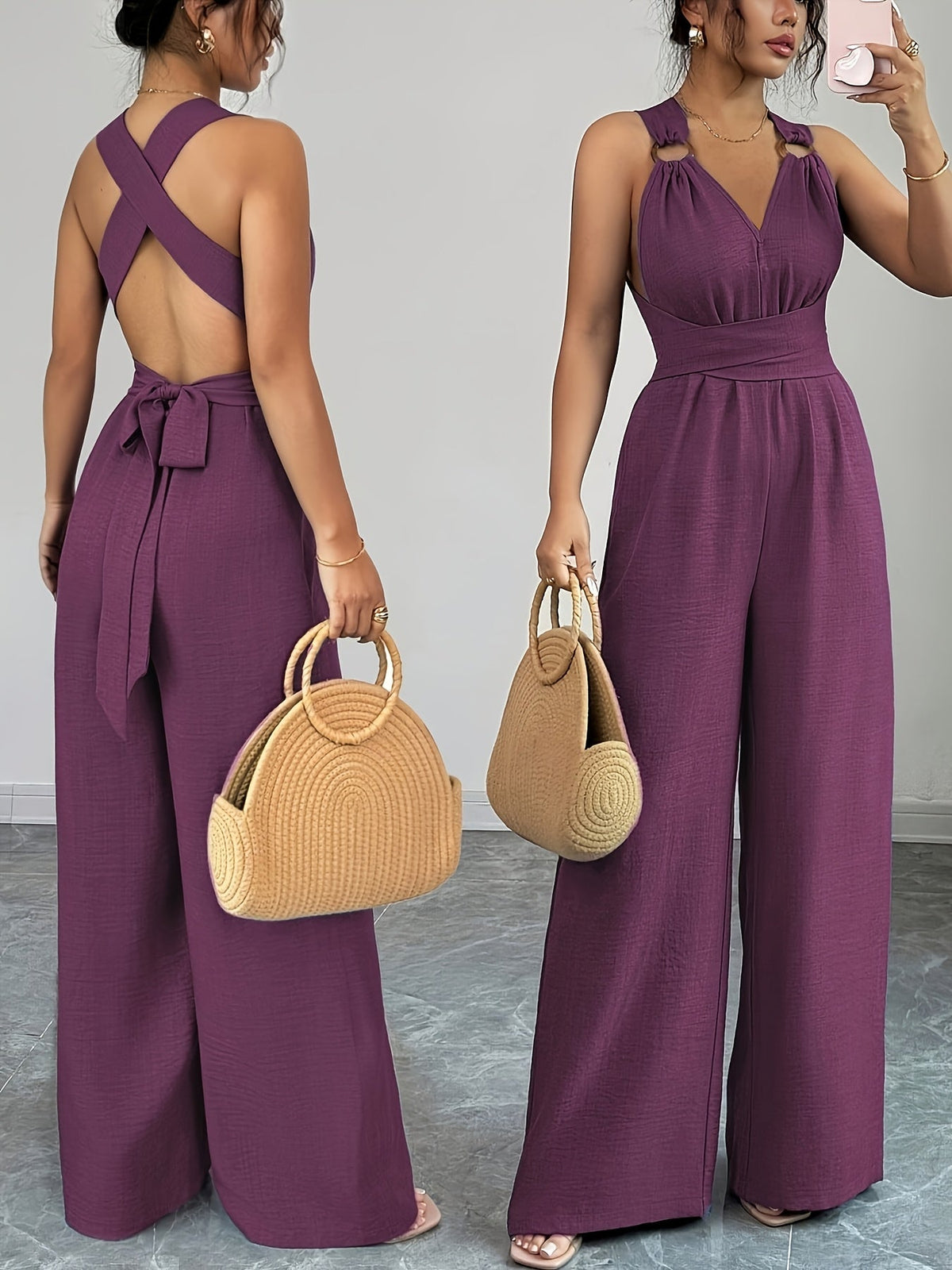 Emily | Elegant jumpsuit i hør og bomuld