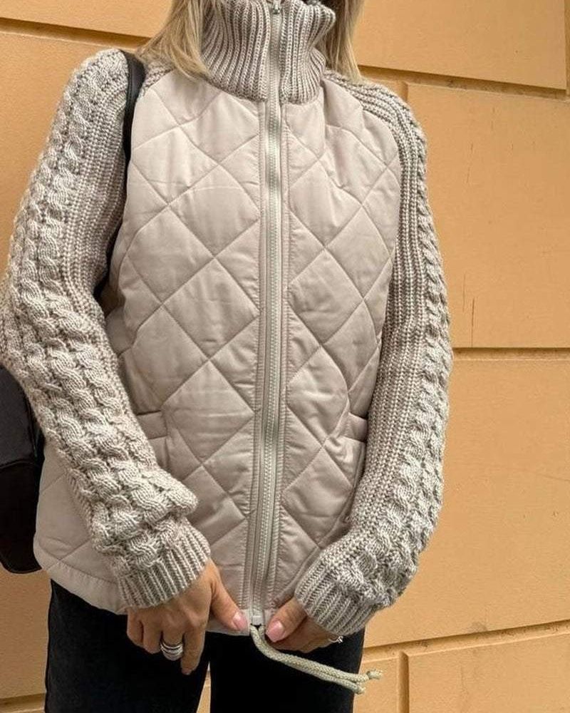 Victoria | Casual Strikket Fleecejakke