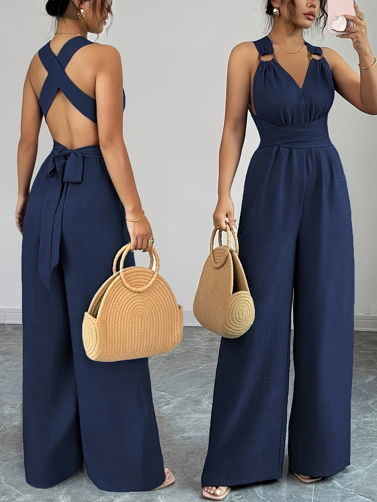Emily | Elegant jumpsuit i hør og bomuld
