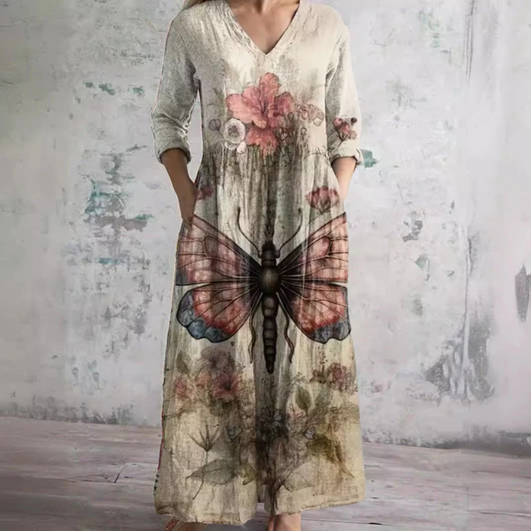 Evelyn™ | Blomstret sommerkjole
