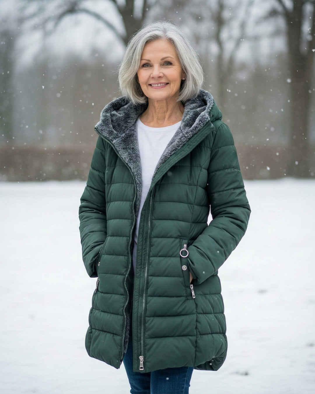 Clair | Pufferfrakke med fleecefor
