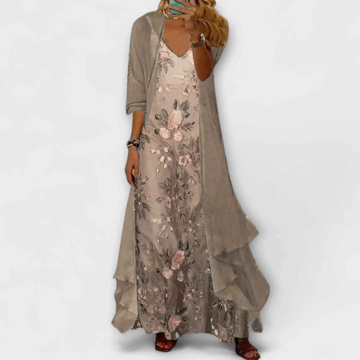 Bryleigh | Elegant maxikjole, todelt sæt