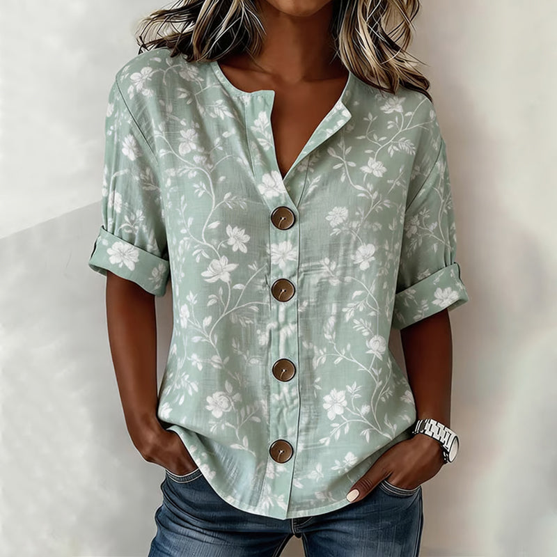 Viane | Sommerbluse med blomstermønster