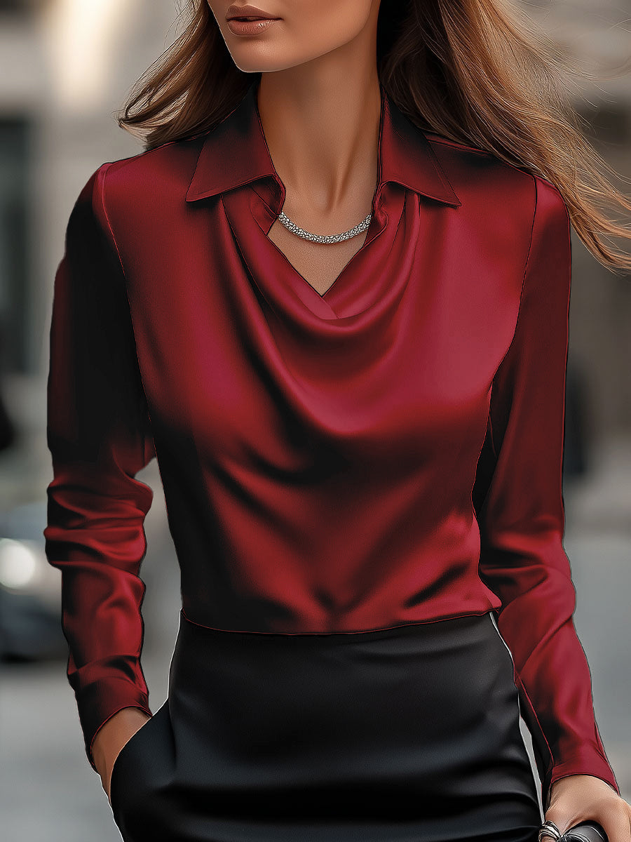 Vivienne | Elegant satinbluse