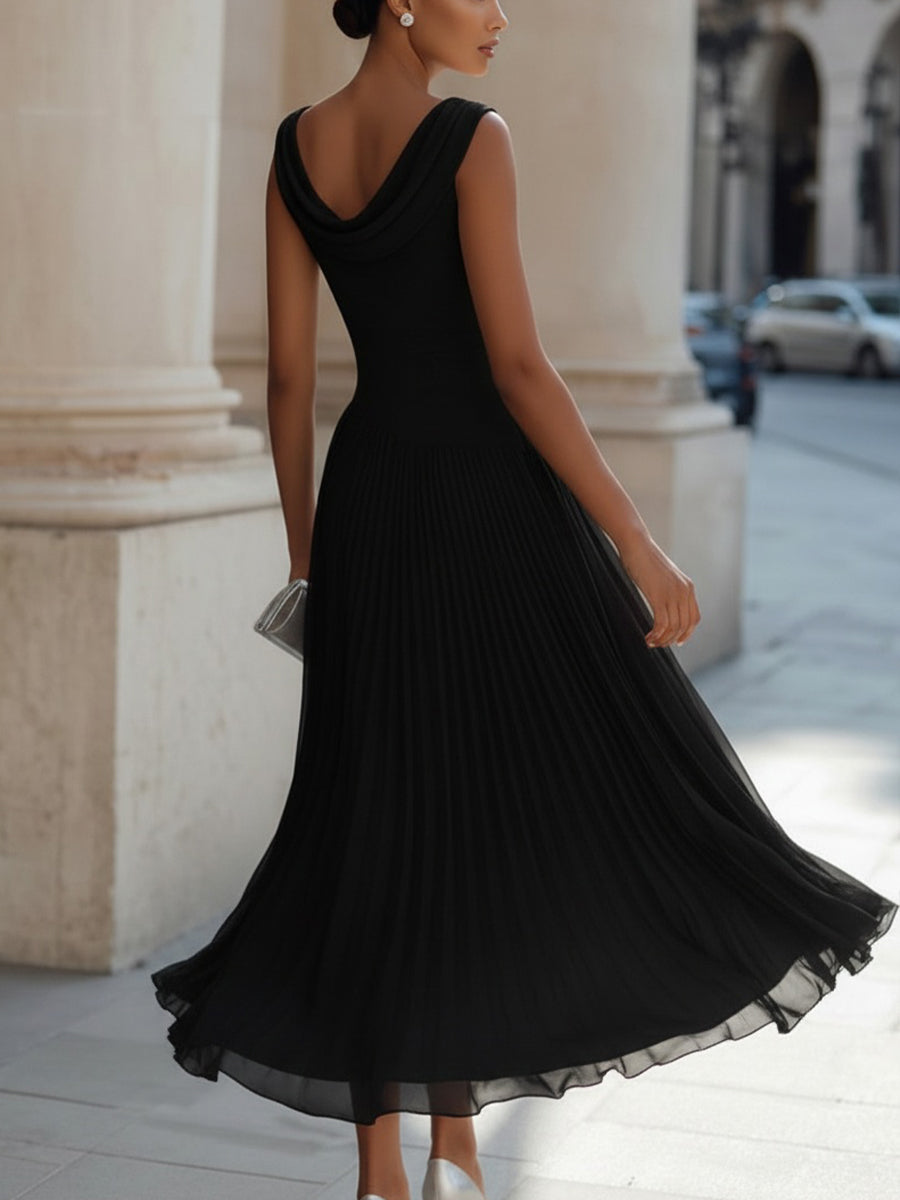 Mirella | Elegant plisseret midikjole