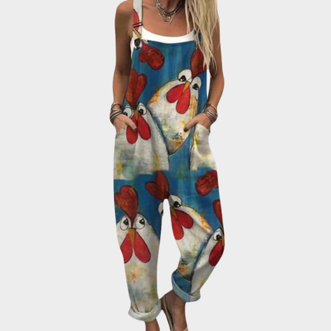 Behagelige dungarees med print