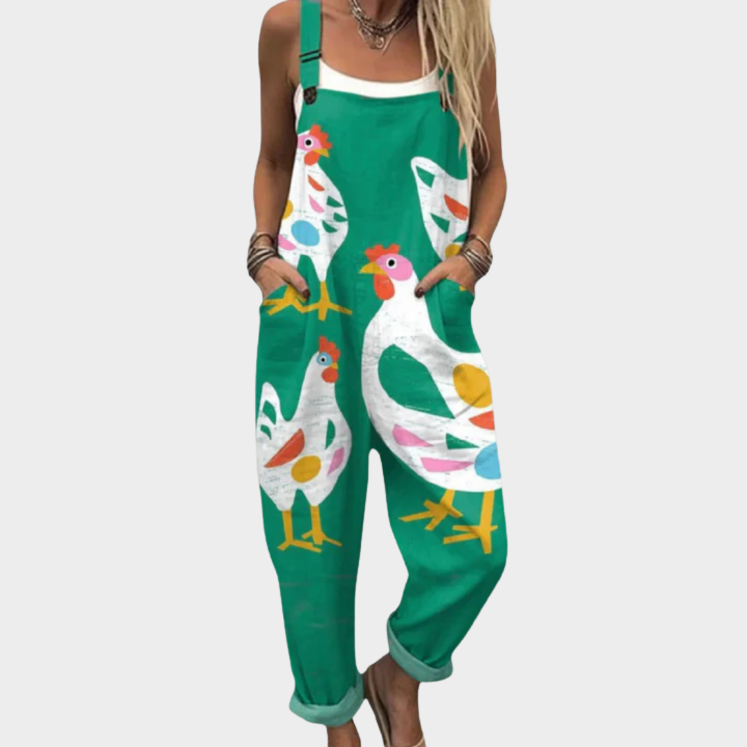 Behagelige dungarees med print