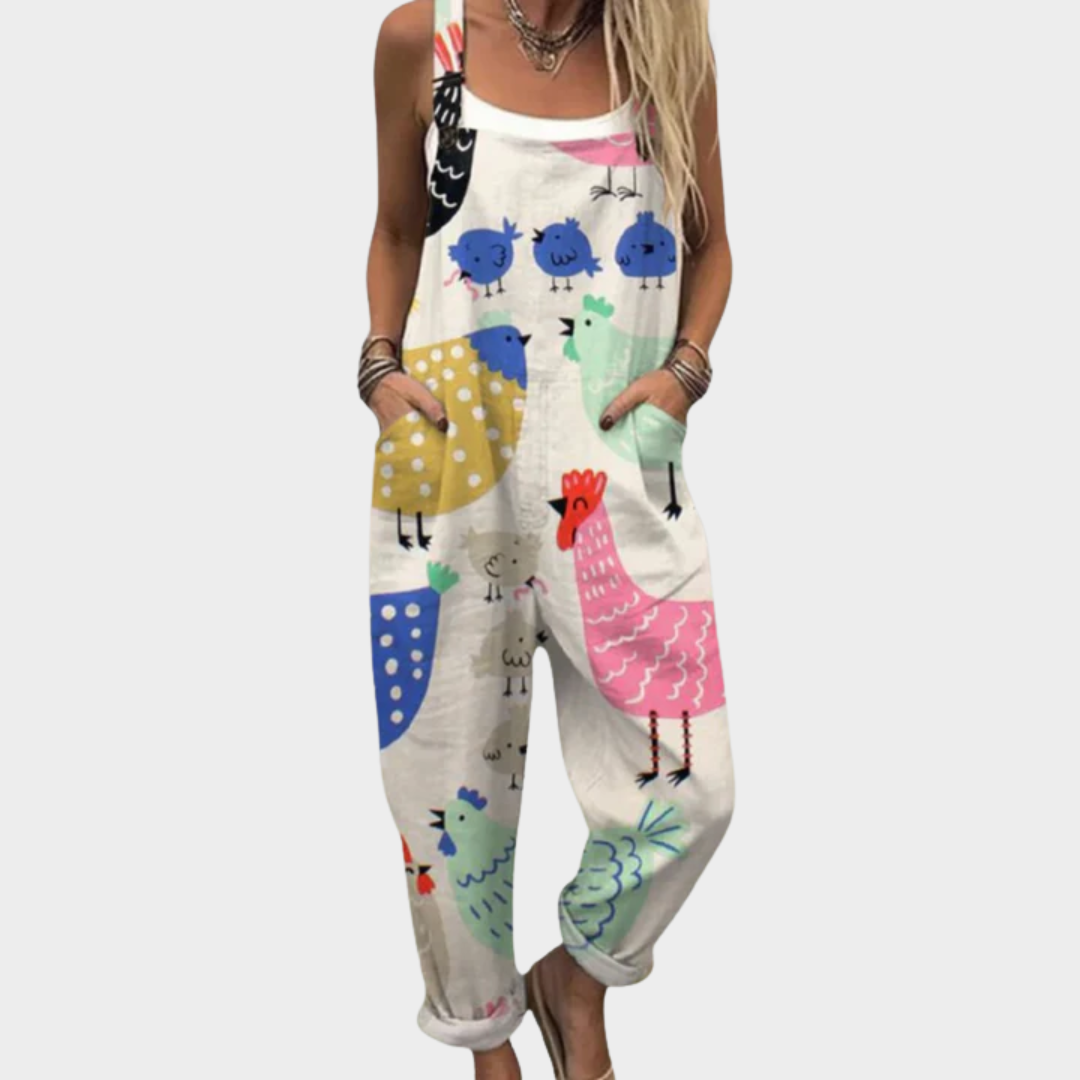 Behagelige dungarees med print