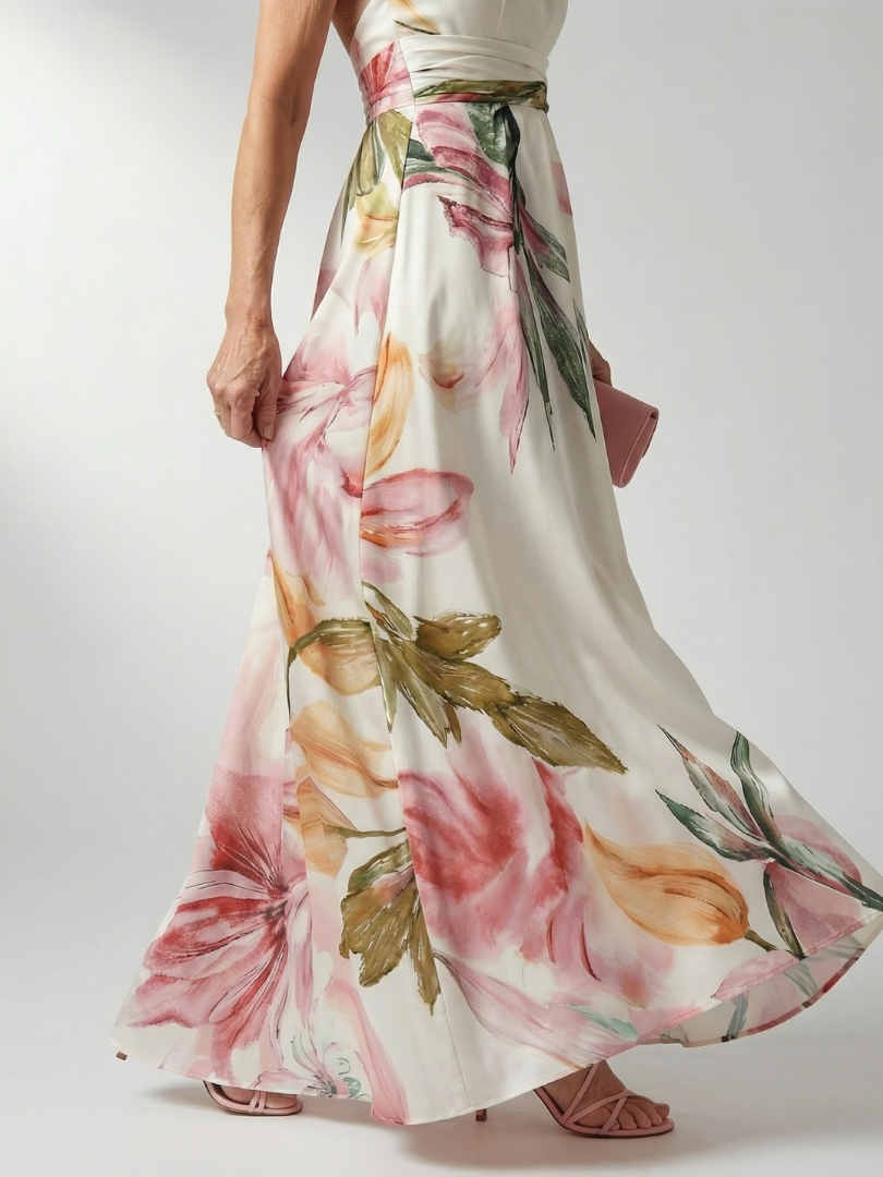 Amiel | Let, blomstret maxikjole