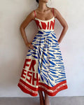 Winslowe | Coastal Art Midi-kjole